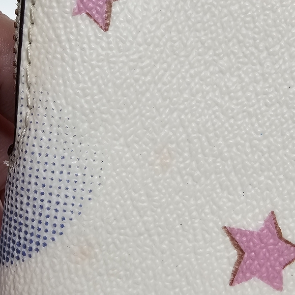 Coach Corner Zip Wristlet with Disco Star Print And C Charm